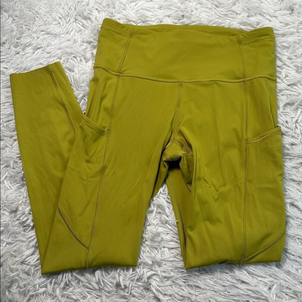 Lululemon Fast and Free Tight II 25" *Non-Reflective Nulux Golden Lime